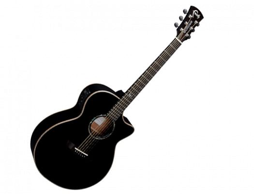 Faith Acoustic Electric Guitar Venus Concert Cutaway Eclipse Series FECV Black Gloss