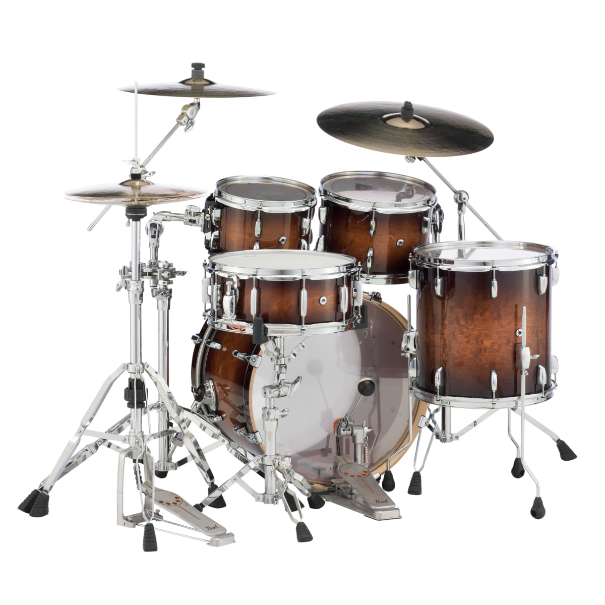 Pearl, Drum Set, 4 Pcs, Session Studio Select, Shell Pack -Gloss Barnwood Brown STS924XSP/C (314)