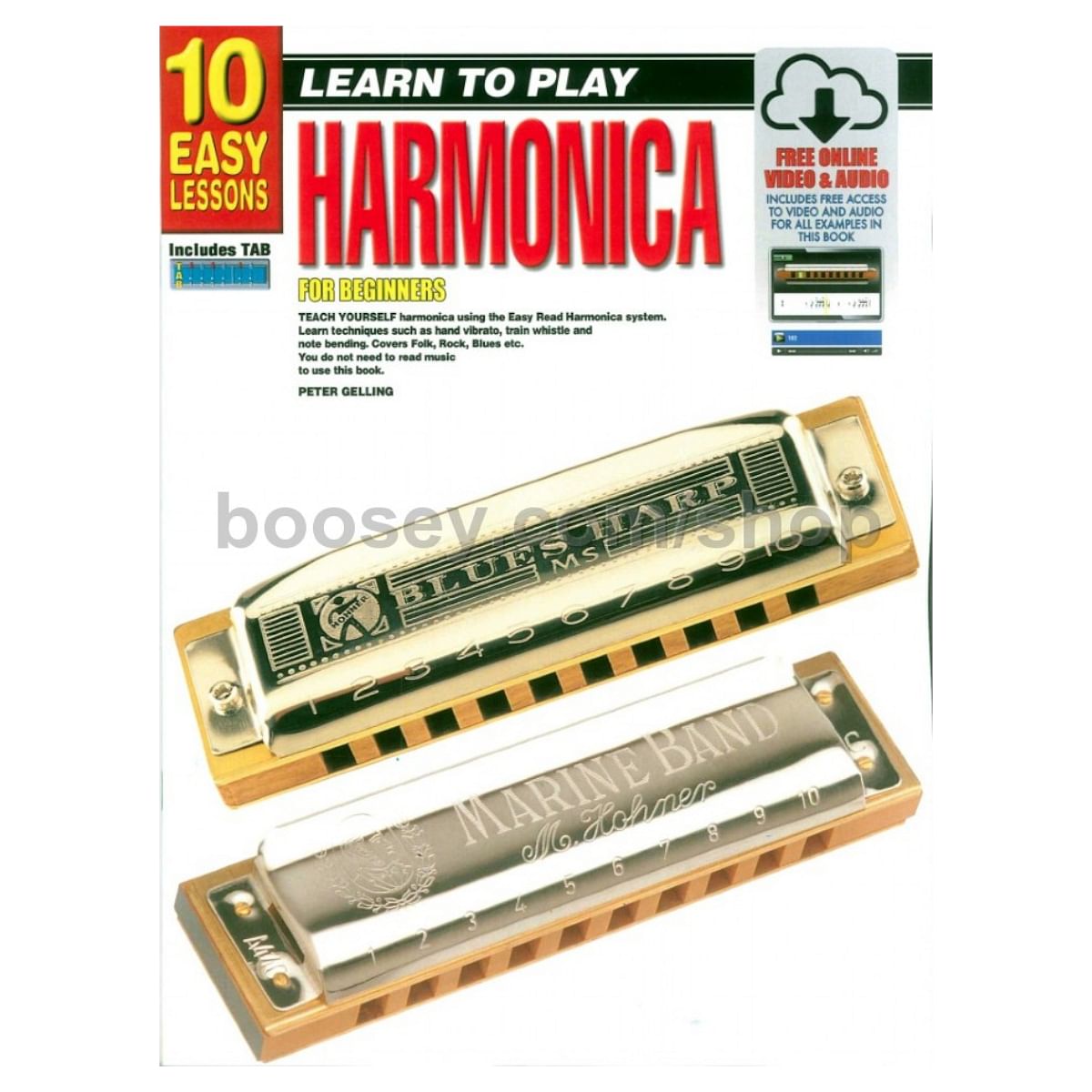 Learn to Play Harmonica, 10 Easy Lessons -CD -DVD