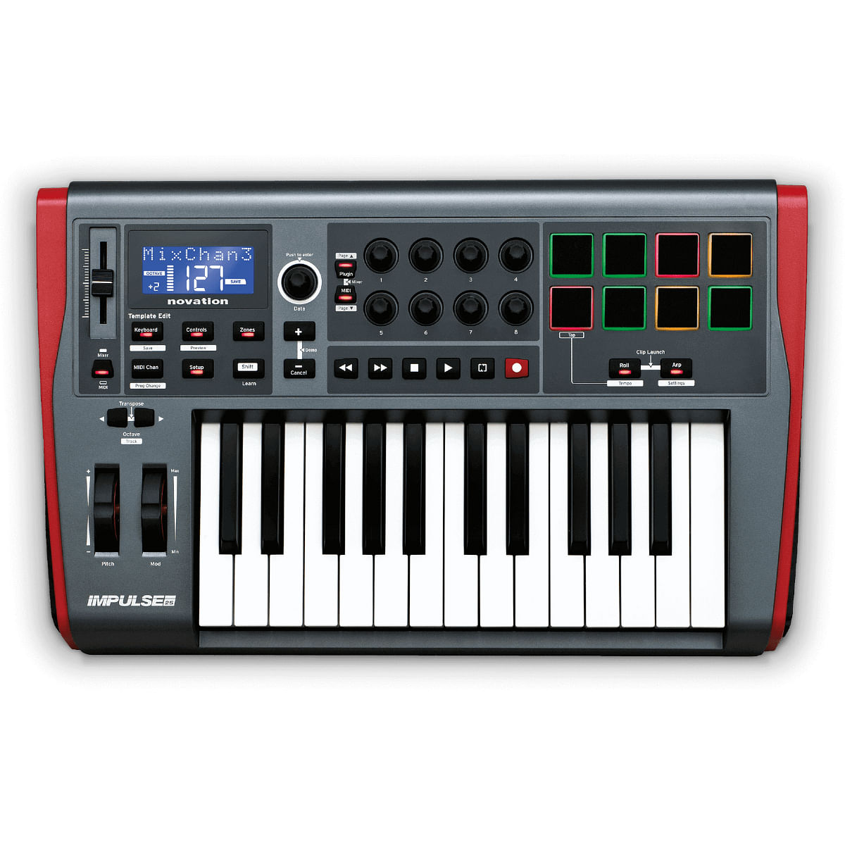 Novation Impulse 25 USB/MIDI Keyboard Controller, 25-Key