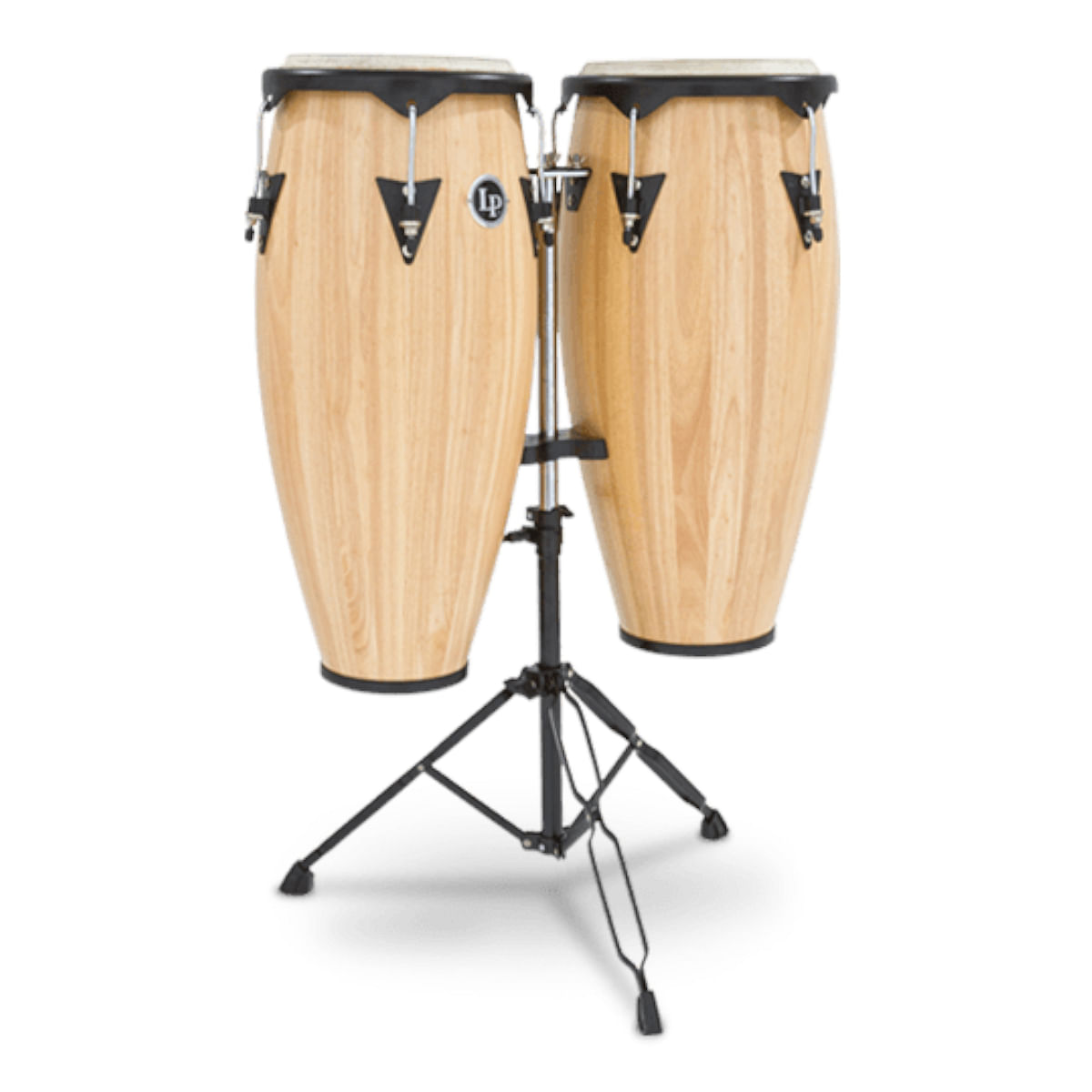 LP, City Series, Wood Conga Set, with Stand 10"(25.40 cm) & 11"(27.94 cm)-Natural Blonde LP646NY-AW