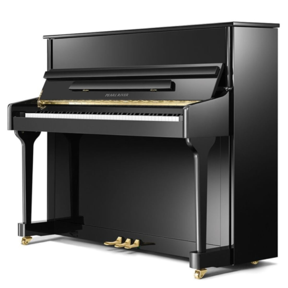 Pearl River, Upright Piano AEU118 -Black (with Bench)