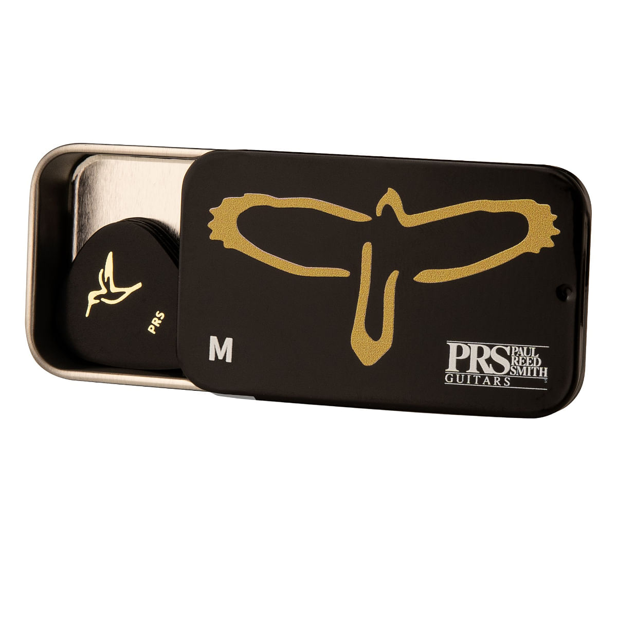 PRS, Guitar Pick, Gold Birds, Assorted in Tin -Medium (Box of 12 pcs)