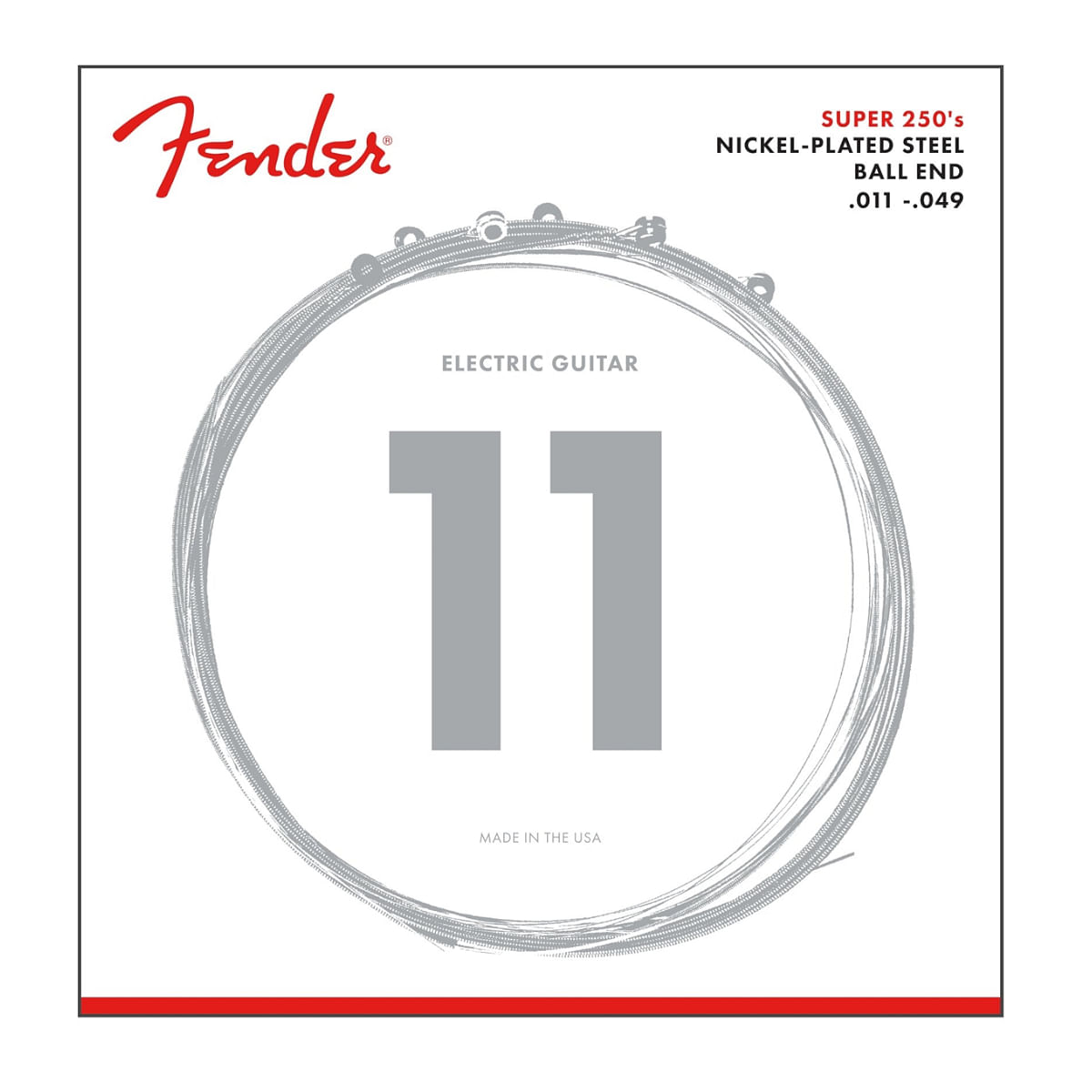 Fender, Electric Guitar Strings, Super 250 NPS, .011-.049, Medium - Set