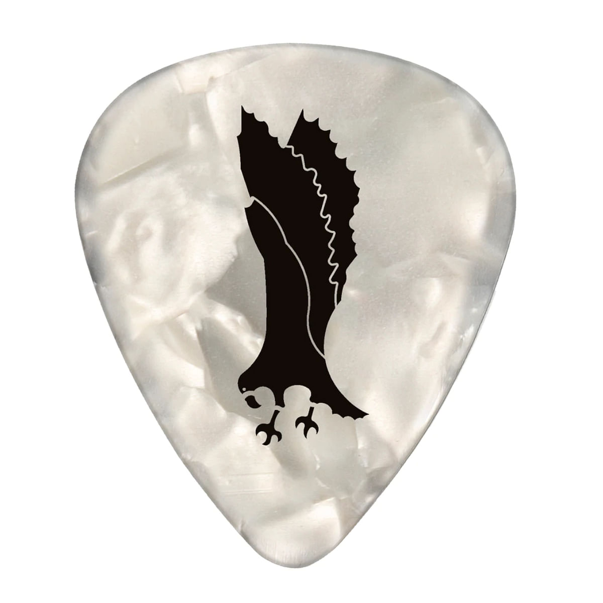 PRS, Guitar Pick, White Celluloid, Pearloid, Private Stock Eagle -Thin