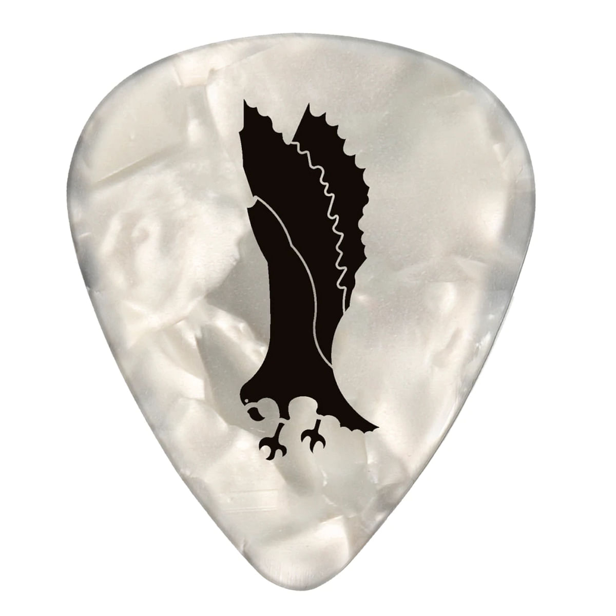 PRS, Guitar Pick, White Celluloid, Pearloid, Private Stock Eagle -Medium