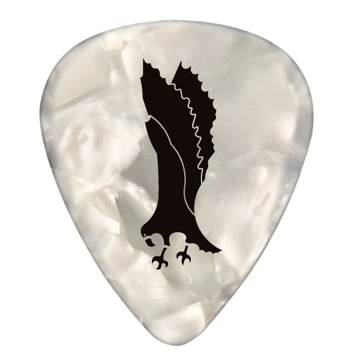 PRS, Guitar Pick, White Celluloid, Pearloid, Private Stock Eagle -Heavy