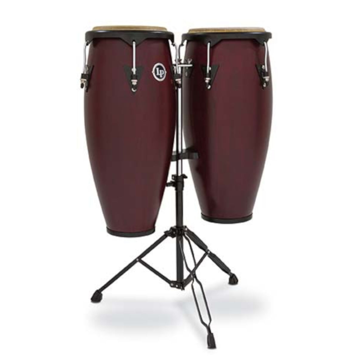 LP, City, Wood Conga Set, 11"(28cm) & 12"(31cm) with Stand -Dark Wood LP647NY-DW