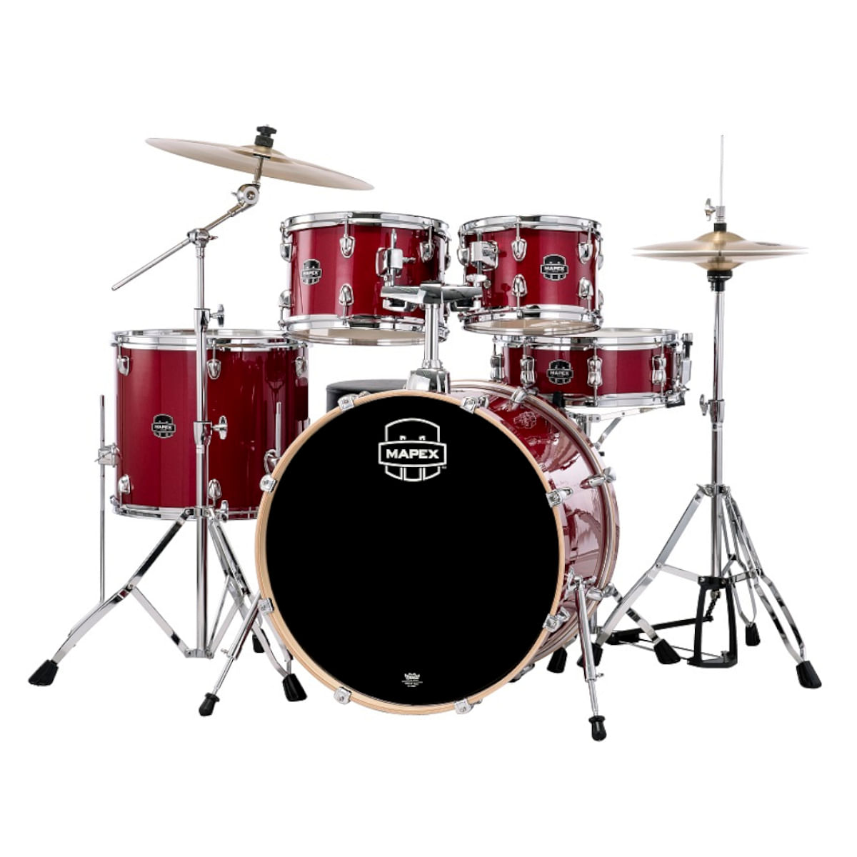 Mapex, Drum Set, Venus, 5 pcs, Hybrid with Hardware & Throne -Crimson Red Sparkle VE5295FTVM