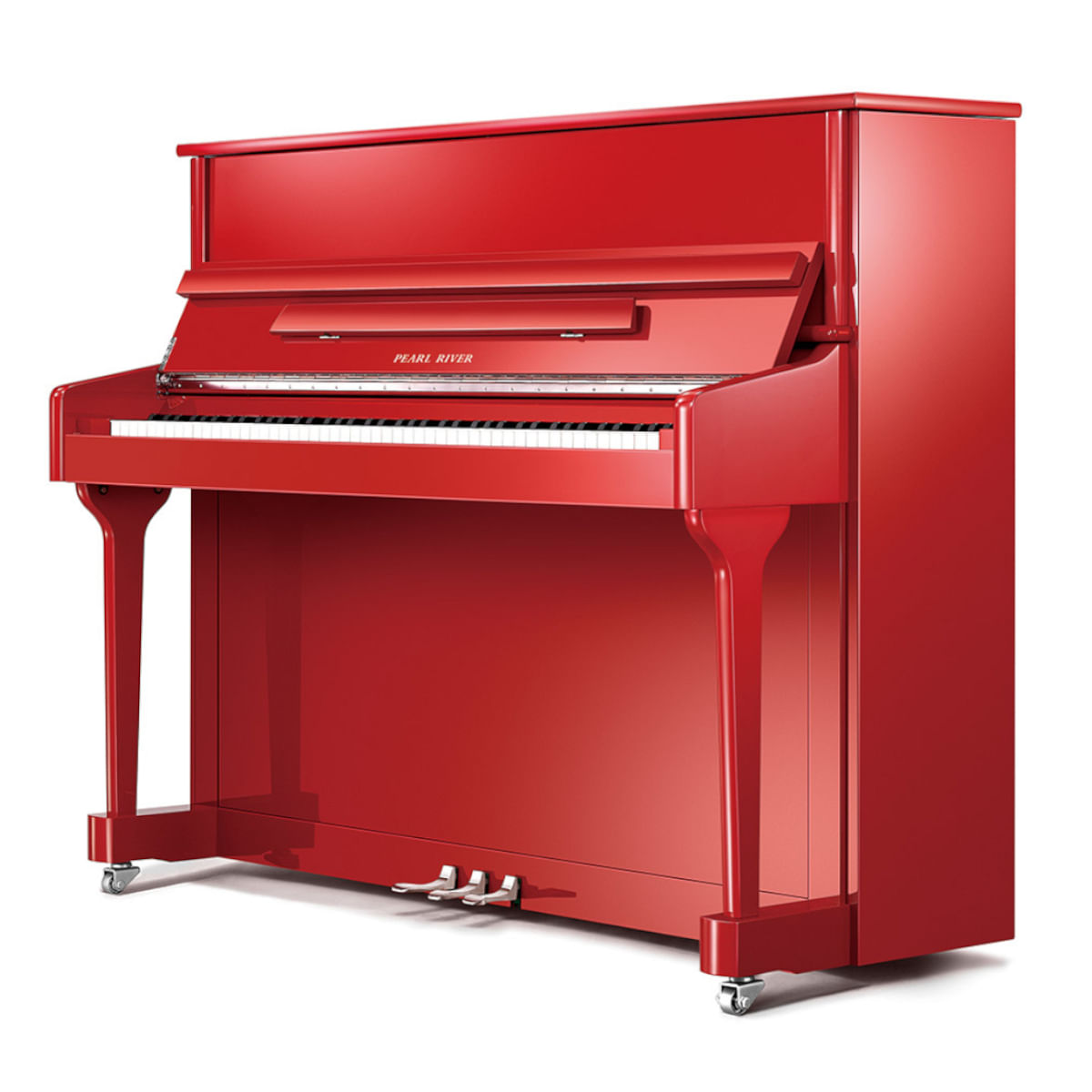 Pearl River, Upright Piano, EU118S -Red (with Bench)