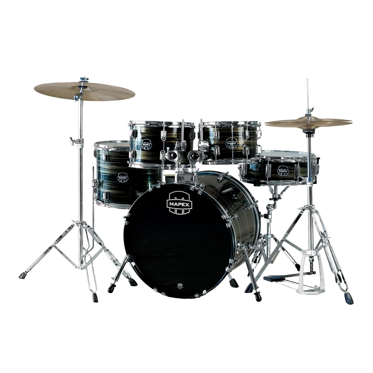 Mapex, Drum Set, Comet, 5pcs, Hybrid with Hardware, Throne & Cymbals -Brown Wood Grain CM5295FTCFJ