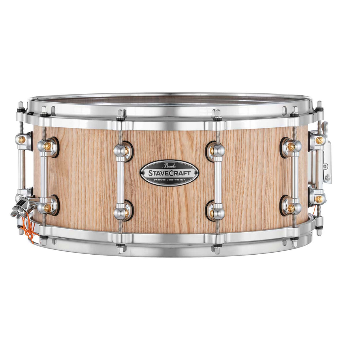 Pearl, Snare Drum, StaveCraft, Ashwood, 14"(36cm) x 6.5"(17cm)-Hand Rubbed Nat Maple SCD1465AW(186)