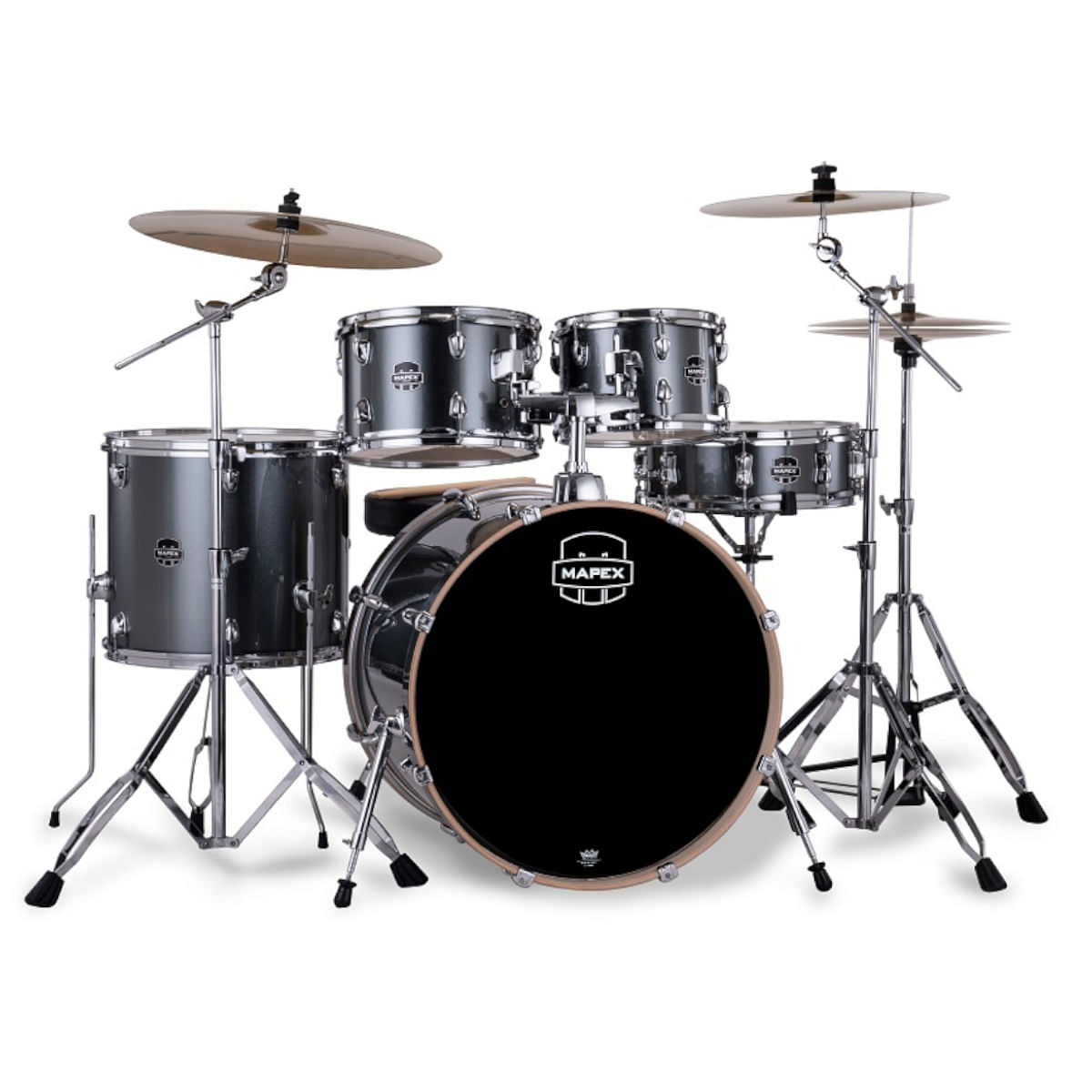 Mapex, Drum Set, Venus, 5 pcs, Hybrid W/Hardware Cymbals & Throne -Steel Blue Metallic VE5295FTCVC