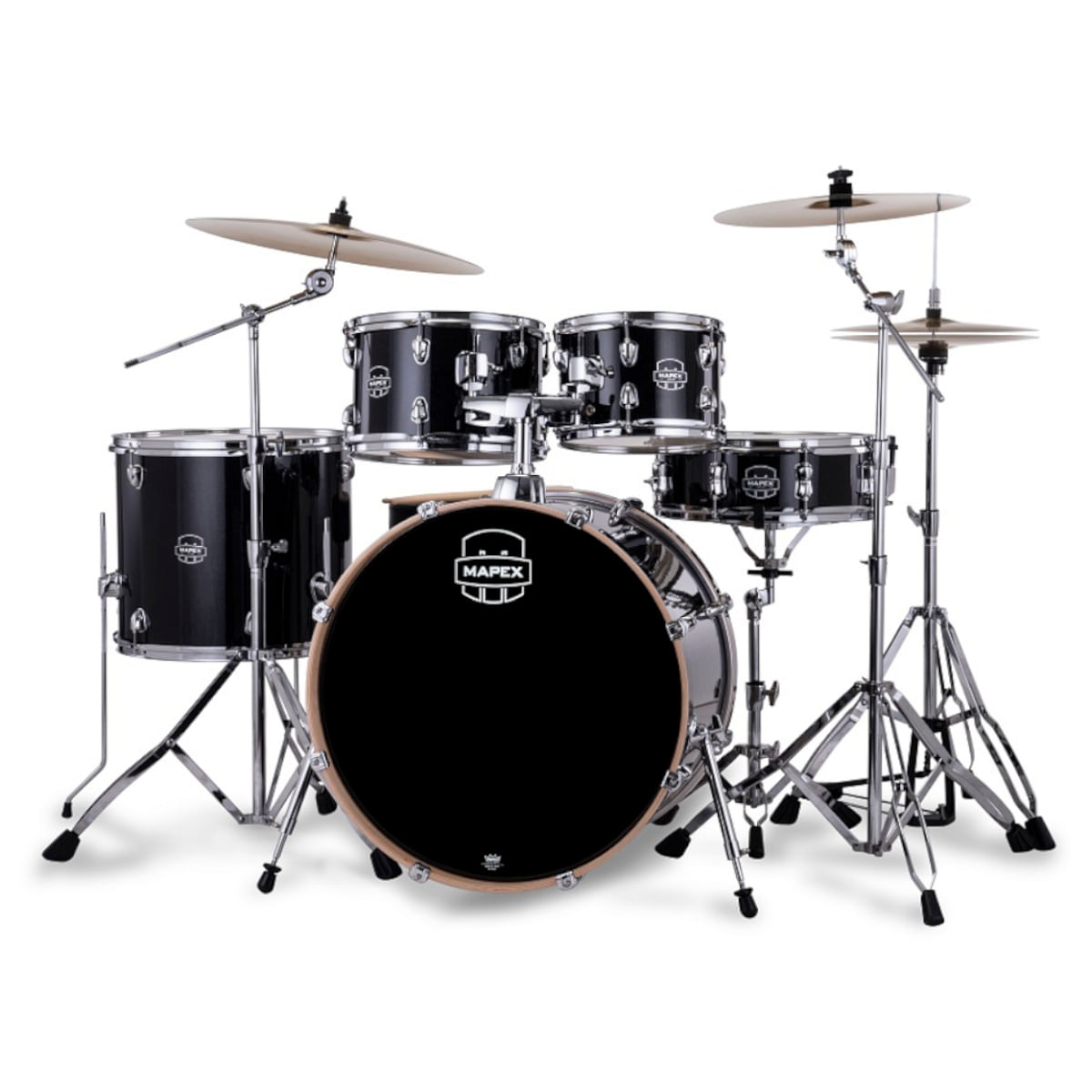 Mapex, Drum Set, Venus, 5 pcs, Hybrid W/Hardware Cymbals & Throne -Black Galaxy Sparkle VE5295FTCVH