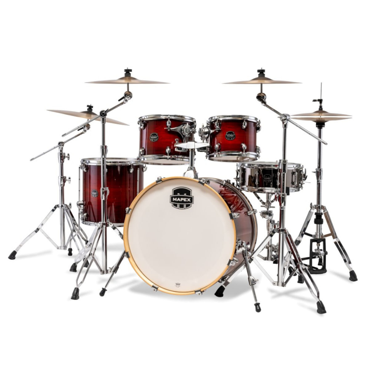 Mapex, Drum Set, Armory Series, 5 pcs Hybrid, SHELL PACK -Red Onyx Burst AR529SVNR